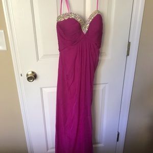 La Femme Magenta Prom Dress